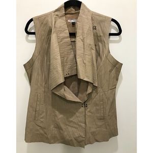 My Tribe Tan Leather Vest